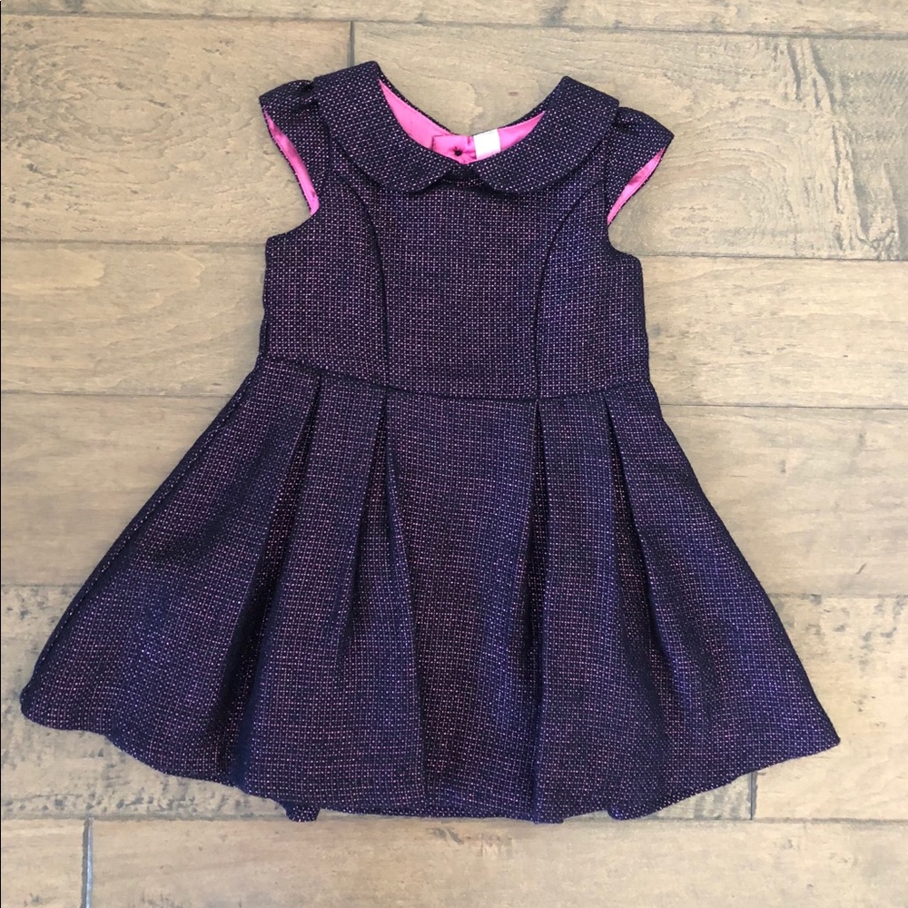 Metallic pink formal girls dress